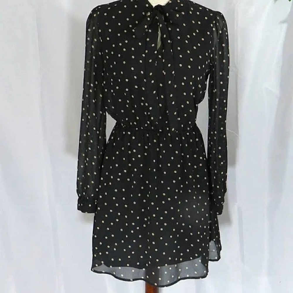 Forever 21 Polka Dot Long Sleeve Dress